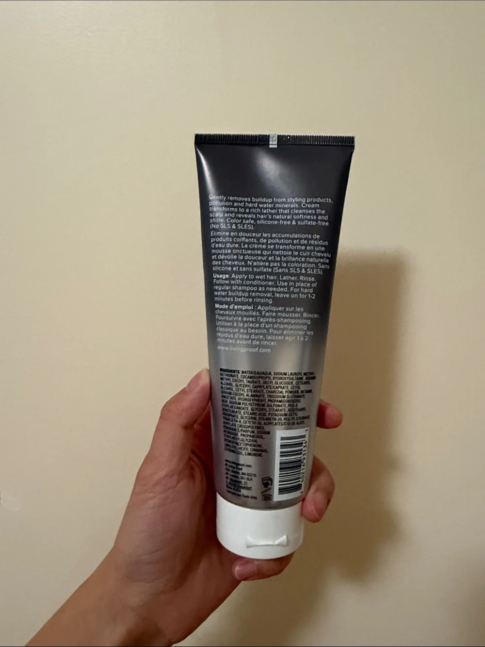 Living Proof Triple Detox Shampoo - Black and White Tube